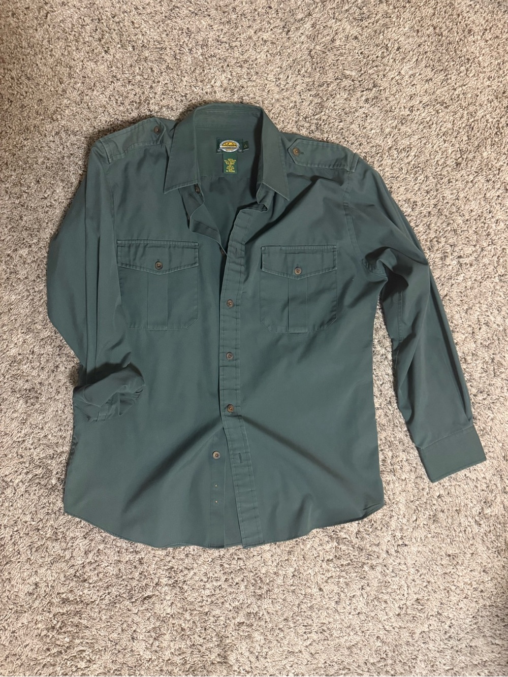 Vintage Cabela’s Dark Green Utility Work Shirt